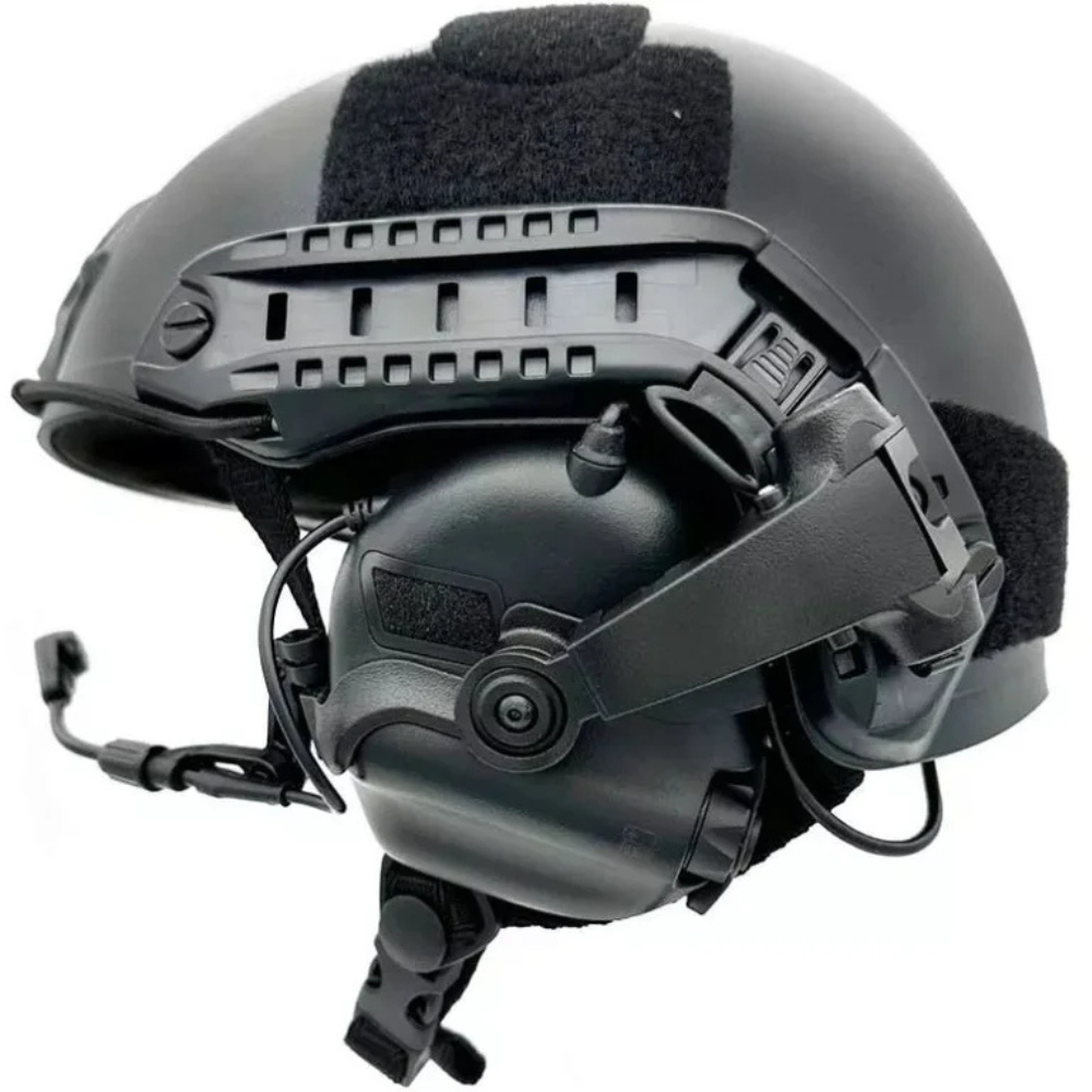 EARMOR M32X PLUS Elektronischer Gehörschutz ARC Rail Helm-Headset Schwarz