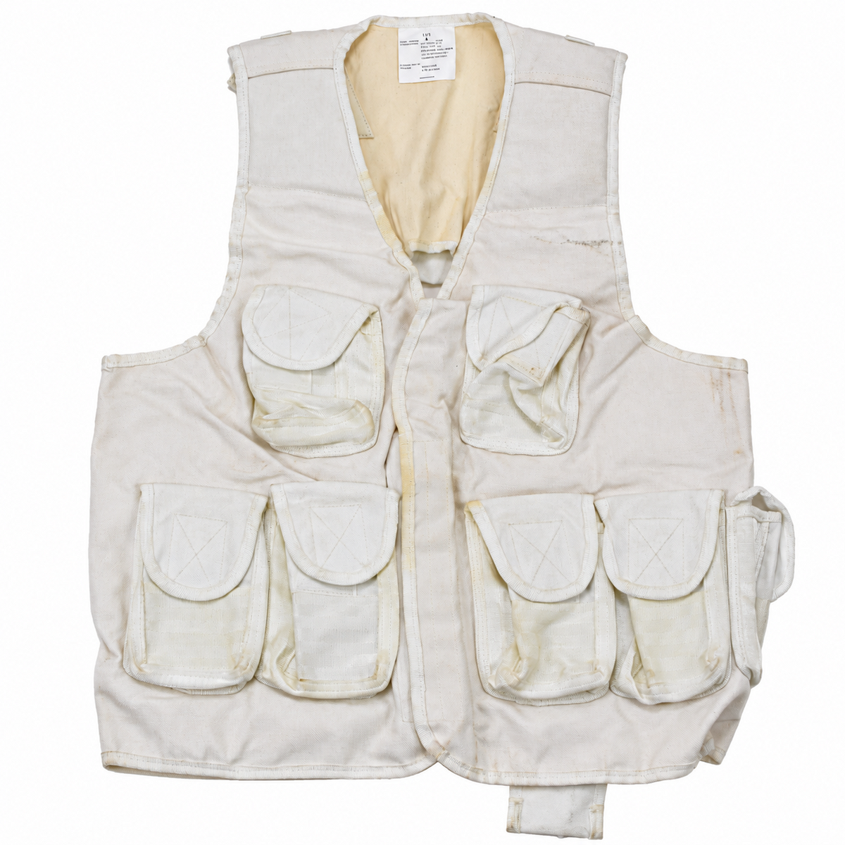 Gilet tactique militaire turc Original, multi-poches, utilitaire de terrain, blanc