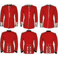 Véritable veste de l'armée britannique, tunique uniforme, robe rouge, gardes écarlates, cavalerie
