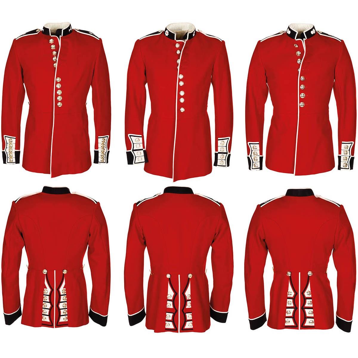 Véritable veste de l'armée britannique, tunique uniforme, robe rouge, gardes écarlates, cavalerie