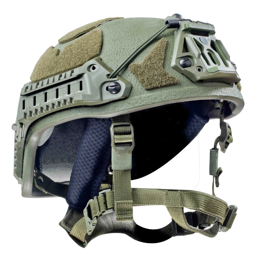 Casque balistique moderne Šestan-Busch BK-ACH-HC Rails latéraux coupe haute niveau IIIA