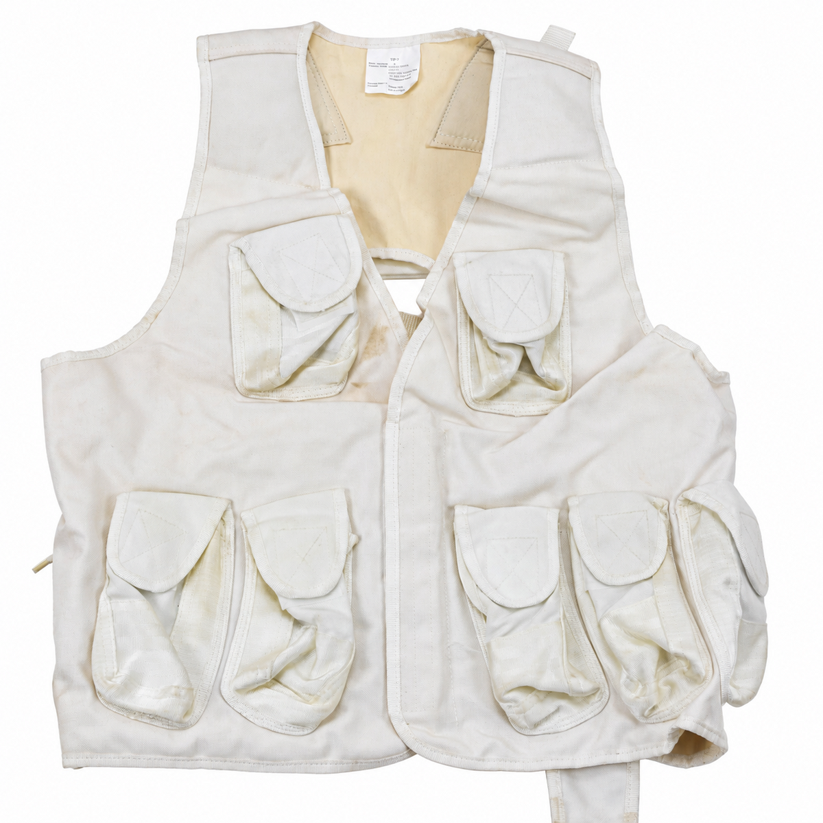 Gilet tactique militaire turc Original, multi-poches, utilitaire de terrain, blanc