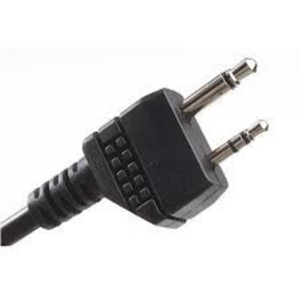 Earmor M52 PTT-Adapter Midland 2-poliges kabelgebundenes taktisches Headset-Kabel Schwarz