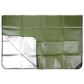MFH Bâche d'urgence 210 x 150 cm Tapis de sol de camping avec revêtement en aluminium Vert OD
