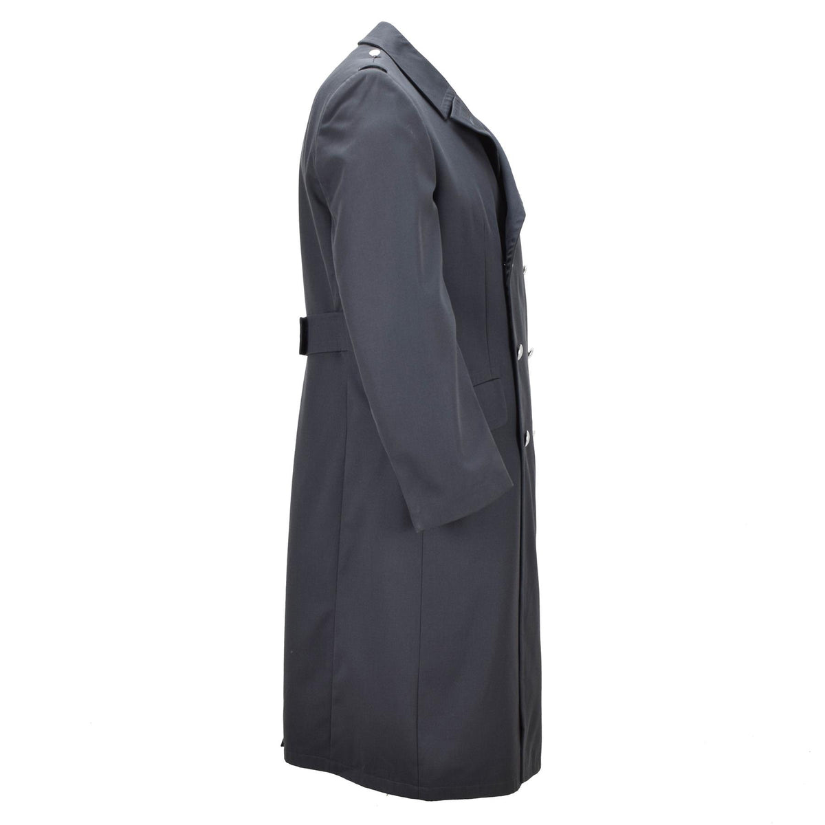 Manteau long à double boutonnage militaire original de la Bundeswehr allemande gris