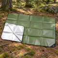 MFH Bâche d'urgence 210 x 150 cm Tapis de sol de camping avec revêtement en aluminium Vert OD
