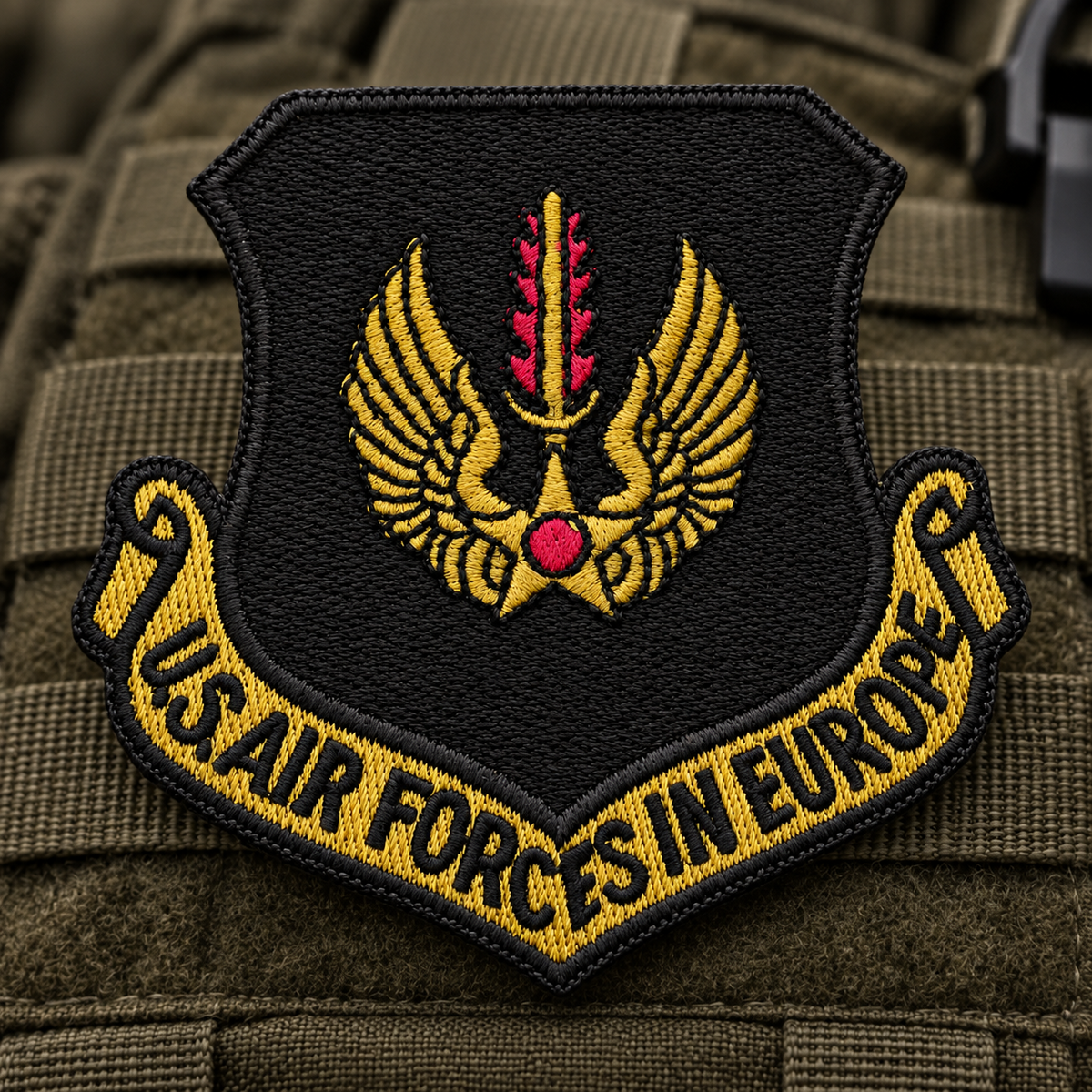 Original USAFE US Air Forces in Europe Patch, bestickte Sammlerabzeichen
