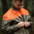 Veste de pluie imperméable originale de la Protection Civile Suisse Manteau Long Olive