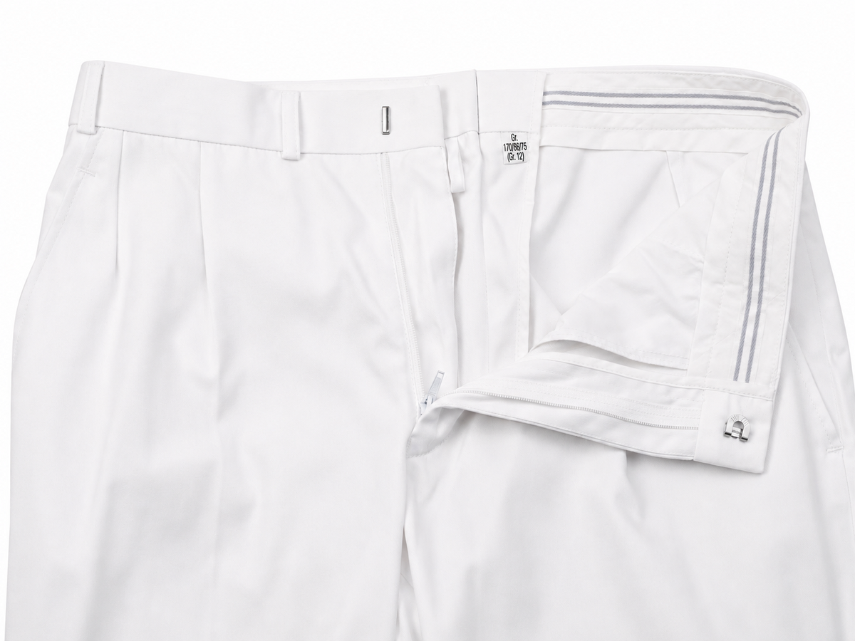 Pantalon de costume de la marine militaire allemande d'origine, uniforme de service formel blanc