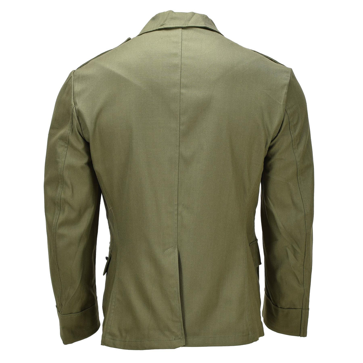 Veste de travail originale de l'armée roumaine Manteau de campagne militaire boutonné sur le devant Olive