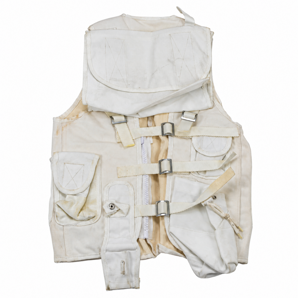 Gilet tactique militaire turc Original, multi-poches, utilitaire de terrain, blanc