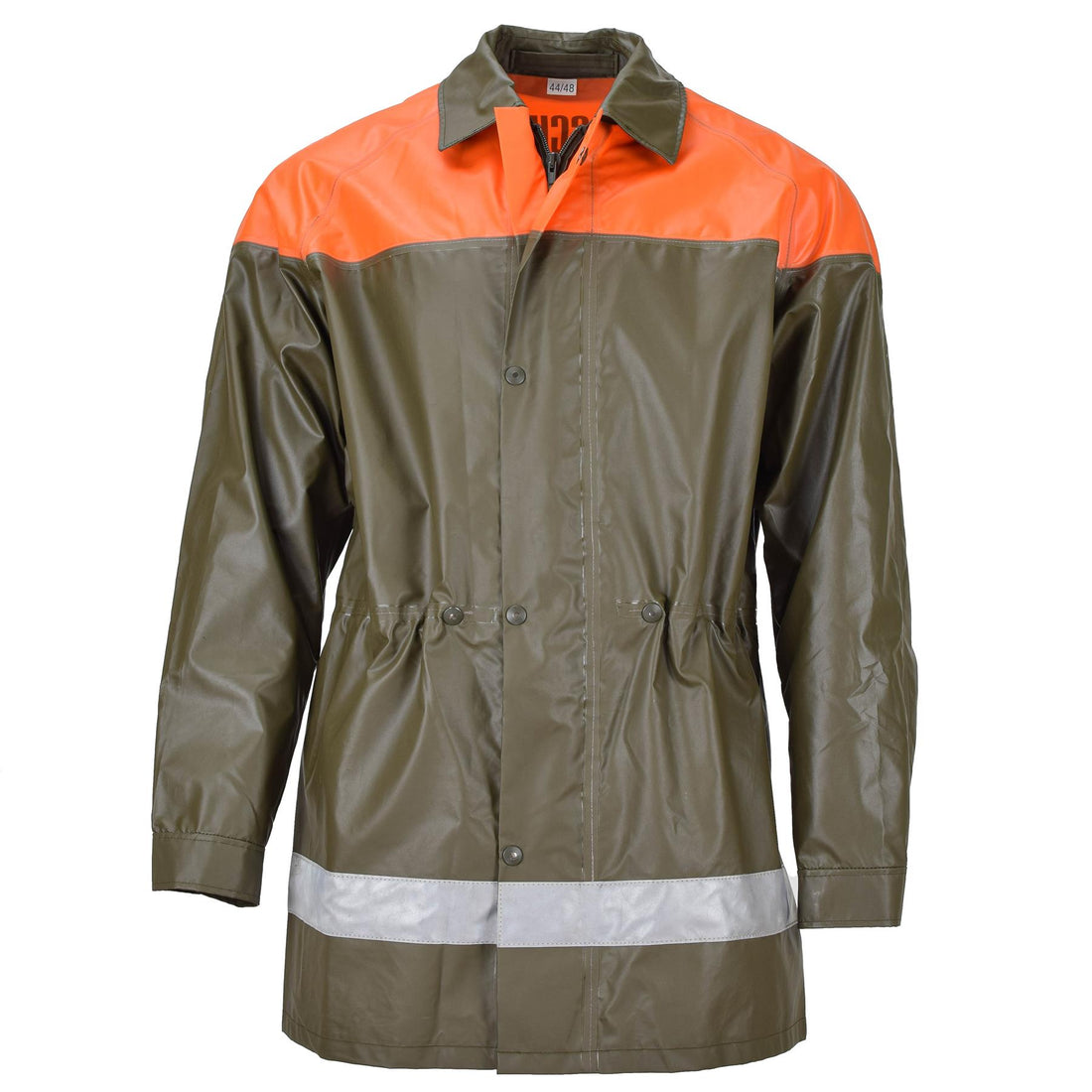 Veste de pluie imperméable originale de la Protection Civile Suisse Manteau Long Olive