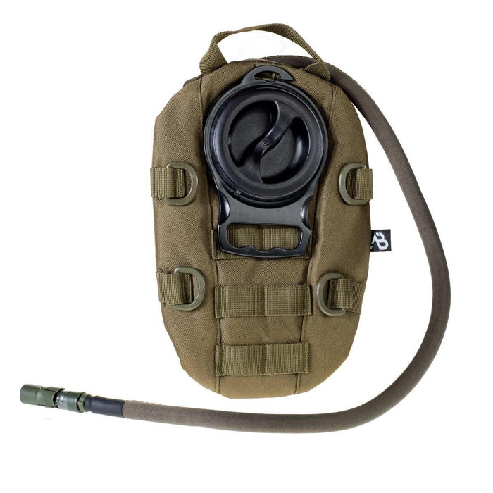 Sac d'hydratation compact MOLLE olive avec poche à eau de 1,5 litre et tube à boire pour la randonnée et le vélo