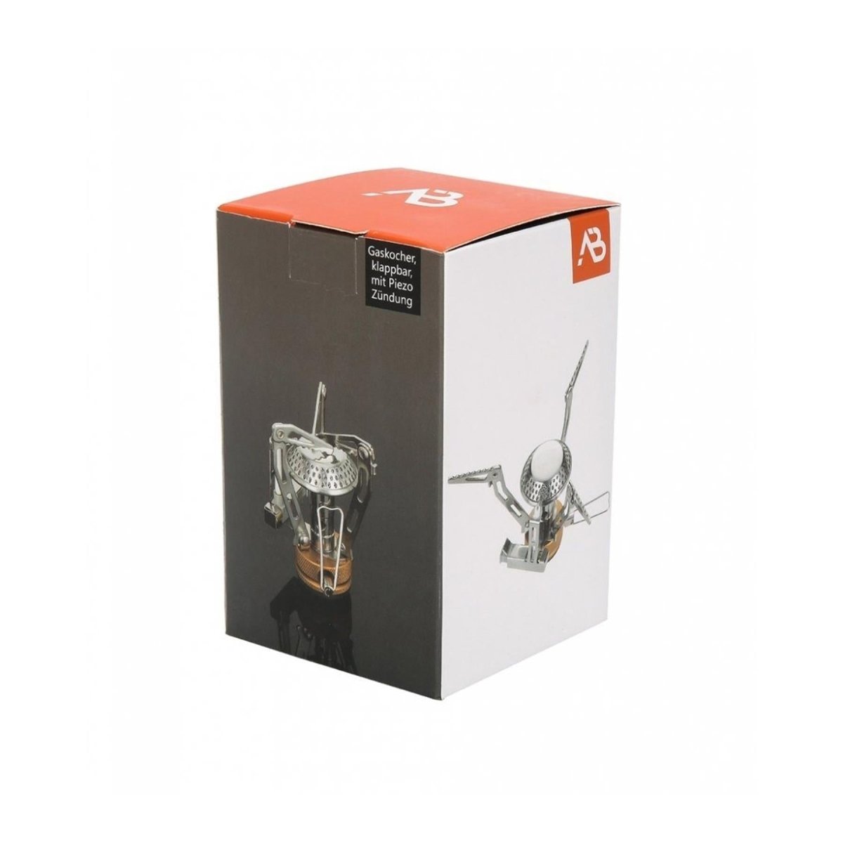 A.Blochl Burner da campeggio portatile Studio pieghevole Piezo Accensione Titanio NUOVO