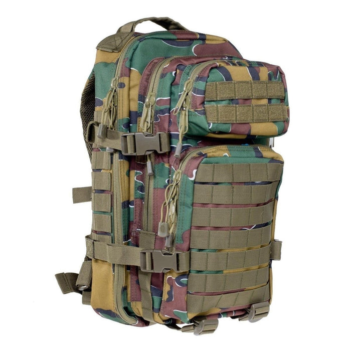 30L A.Blochl U.S. Assault Trekkingrucksack in Puzzle-Tarnung mit MOLLE-Schlaufen und Schnellverschluss-Hüftschnalle