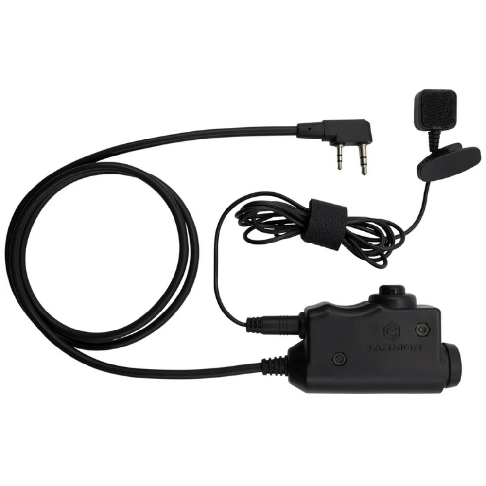 Earmor M52-KEN PTT-Adapter Kenwood Baofeng Radio Headset Tactical Schwarz