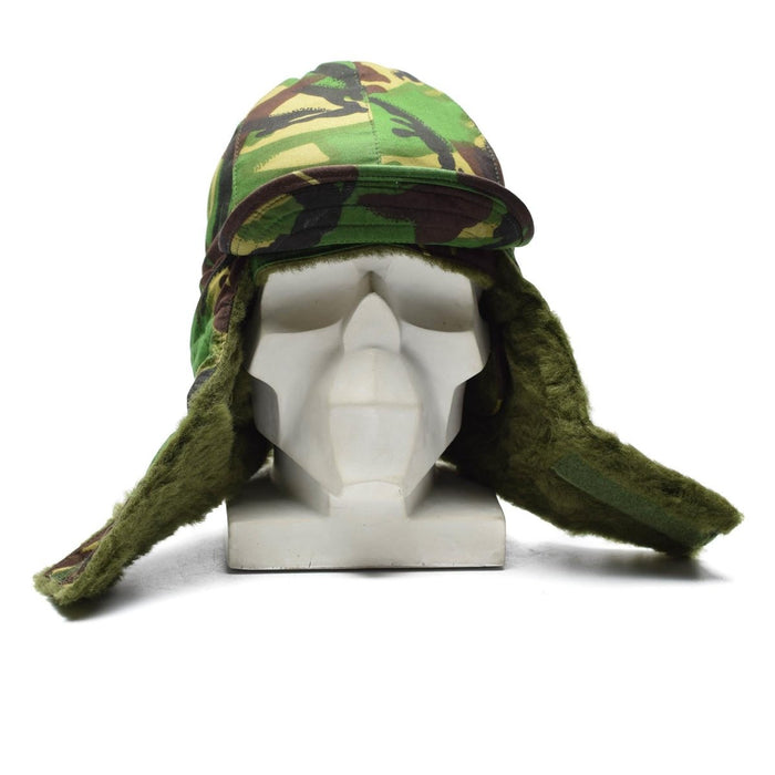 Chapeau d'hiver authentique des forces de l'armée britannique, oreilles pliantes, camouflage forestier DPM - GoMilitar