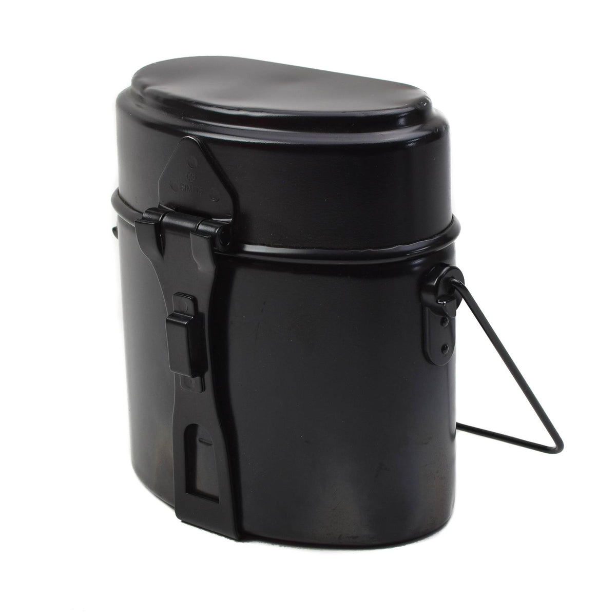 Original Swiss Army Mess Kit 3 Piece Aluminum Camping Cooking Set Black