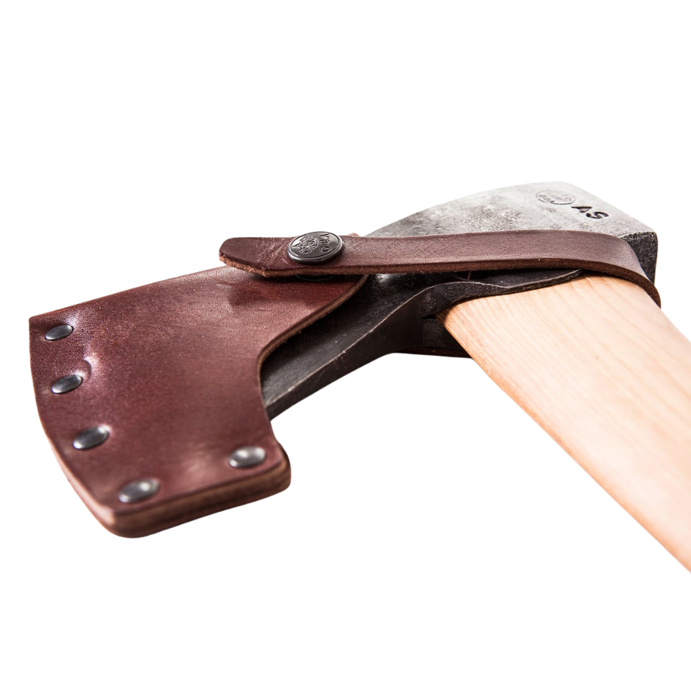 Gränsfors Petite pierre à aiguiser pour hache forestière avec étui en cuir