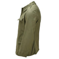 Veste de travail originale de l'armée roumaine Manteau de campagne militaire boutonné sur le devant Olive
