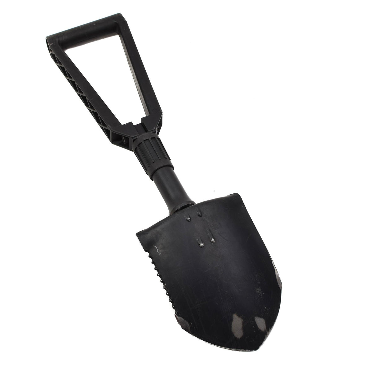 Pelle pliante militaire américaine originale, système à 3 étapes, arbre haut de gamme noir