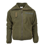 Blochl Brand Fleecejacke im österreichischen Militärstil, hoher Kragen, durchgehender Reißverschluss, atmungsaktiv