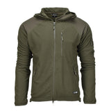 Blochl Brand Military Style Fleece Thermojacke mit Kapuze und verstärkter Olive NEU