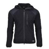 Blochl Brand Militär-Stil Thermojacke Fleece mit Kapuze verstärkt schwarz NEU