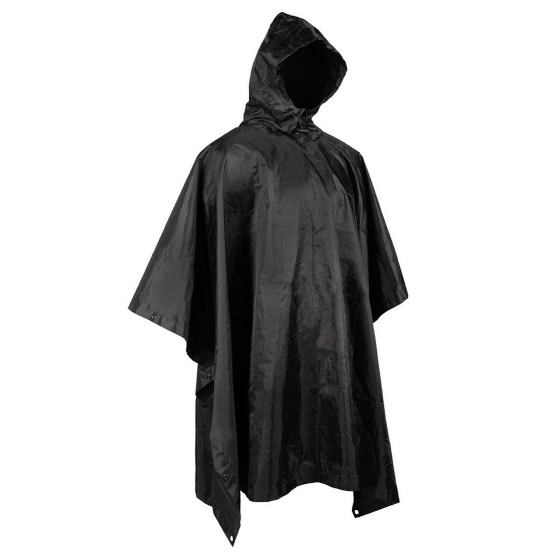 Poncho imperméable de style militaire RipStop pour la pluie Noir