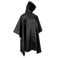 Poncho imperméable de style militaire RipStop pour la pluie Noir