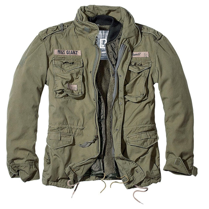 Giacca Brandit Classic M65 Giant Stile militare vintage Fodera rimovibile Oliva - GoMilitar