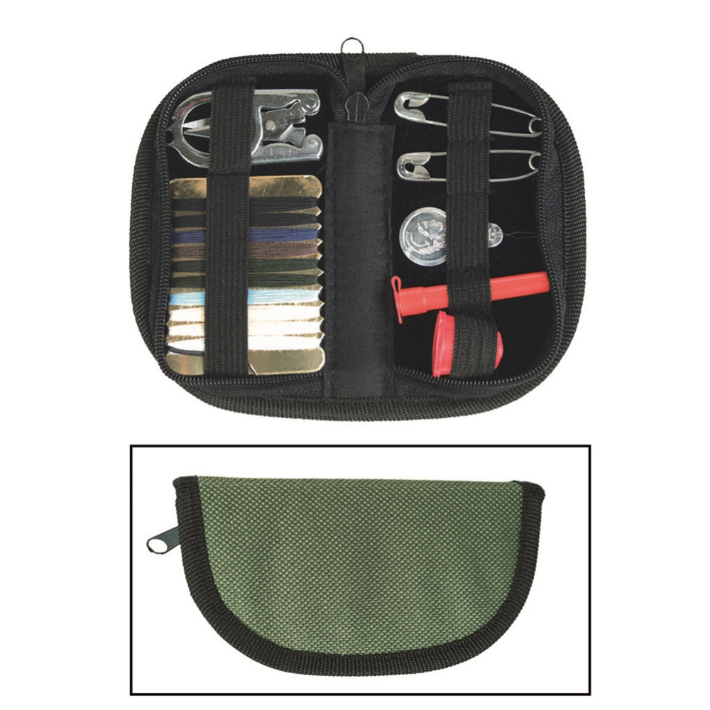 Mil-Tec Sewing Kit Pouch Travel Camping Repair Survival Set Olive Drab