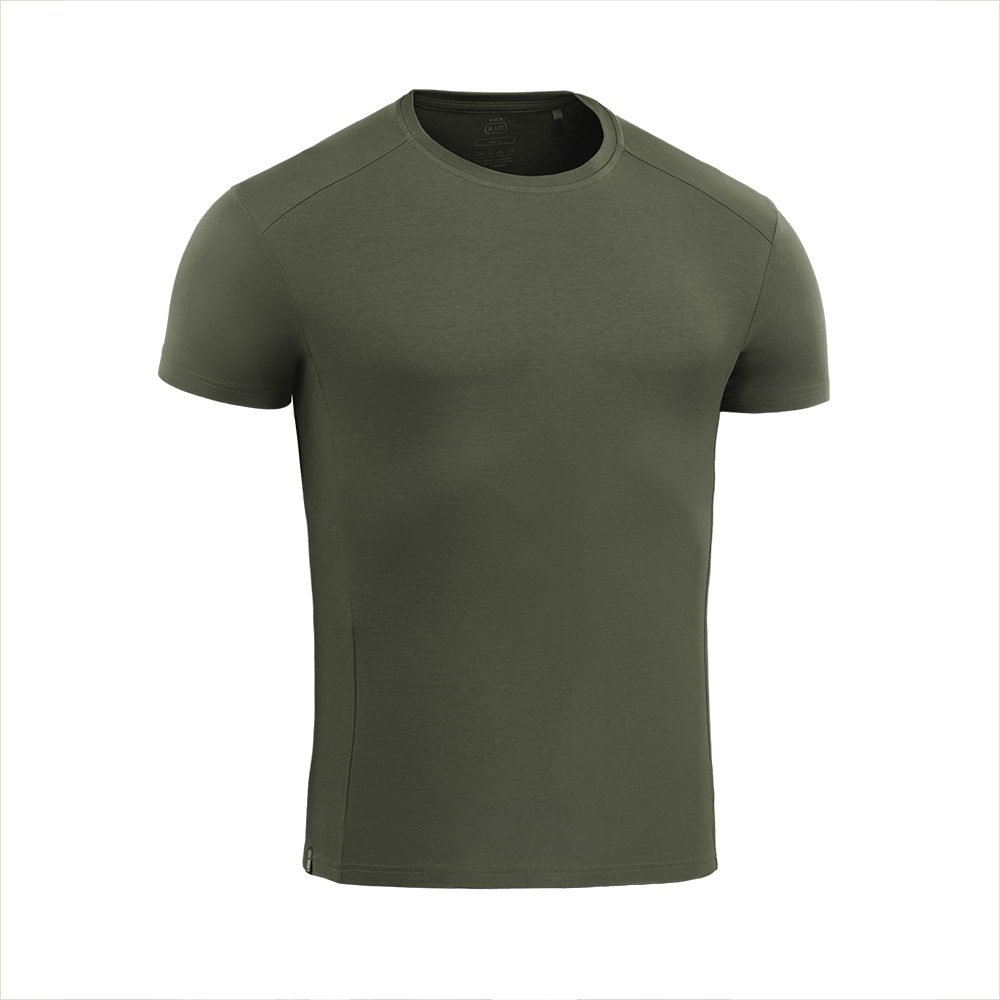 M-Tac 93/7 Sommer-T-Shirt mit bequemer Passform, leichte Stretch-Baumwolle, Armeeoliv