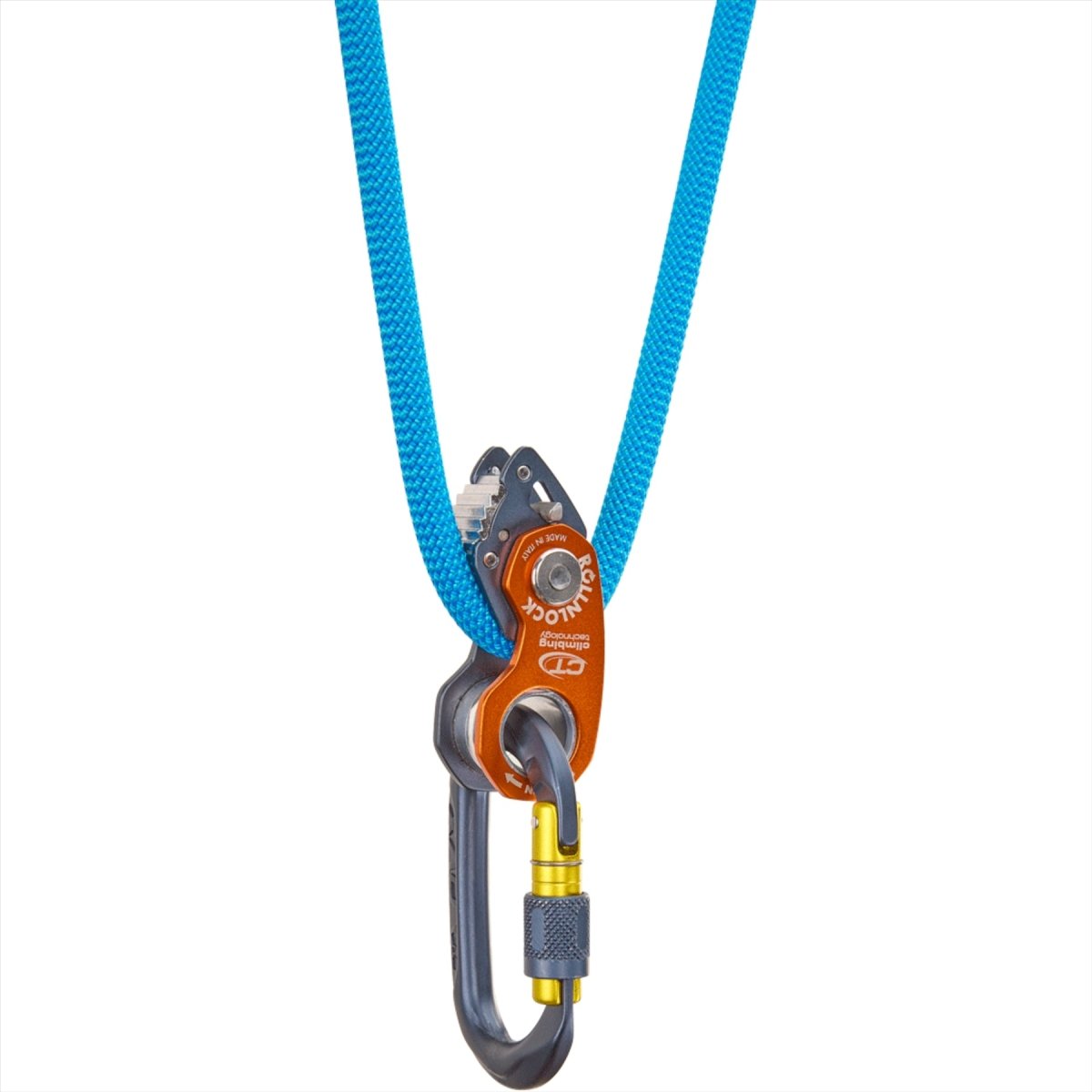 Climbing Technology ROLLNLOCK Pulley Device Rope Clamp 3 in 1 Device Orange
