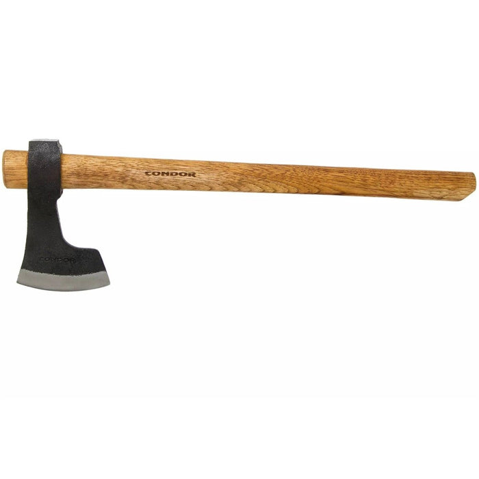 Hachette Condor Bushcraft Tomahawk avec manche en hickory et lame en acier au carbone 1060 antichoc pour une utilisation en extérieur