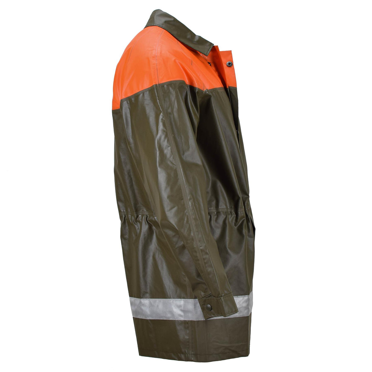Veste de pluie imperméable originale de la Protection Civile Suisse Manteau Long Olive