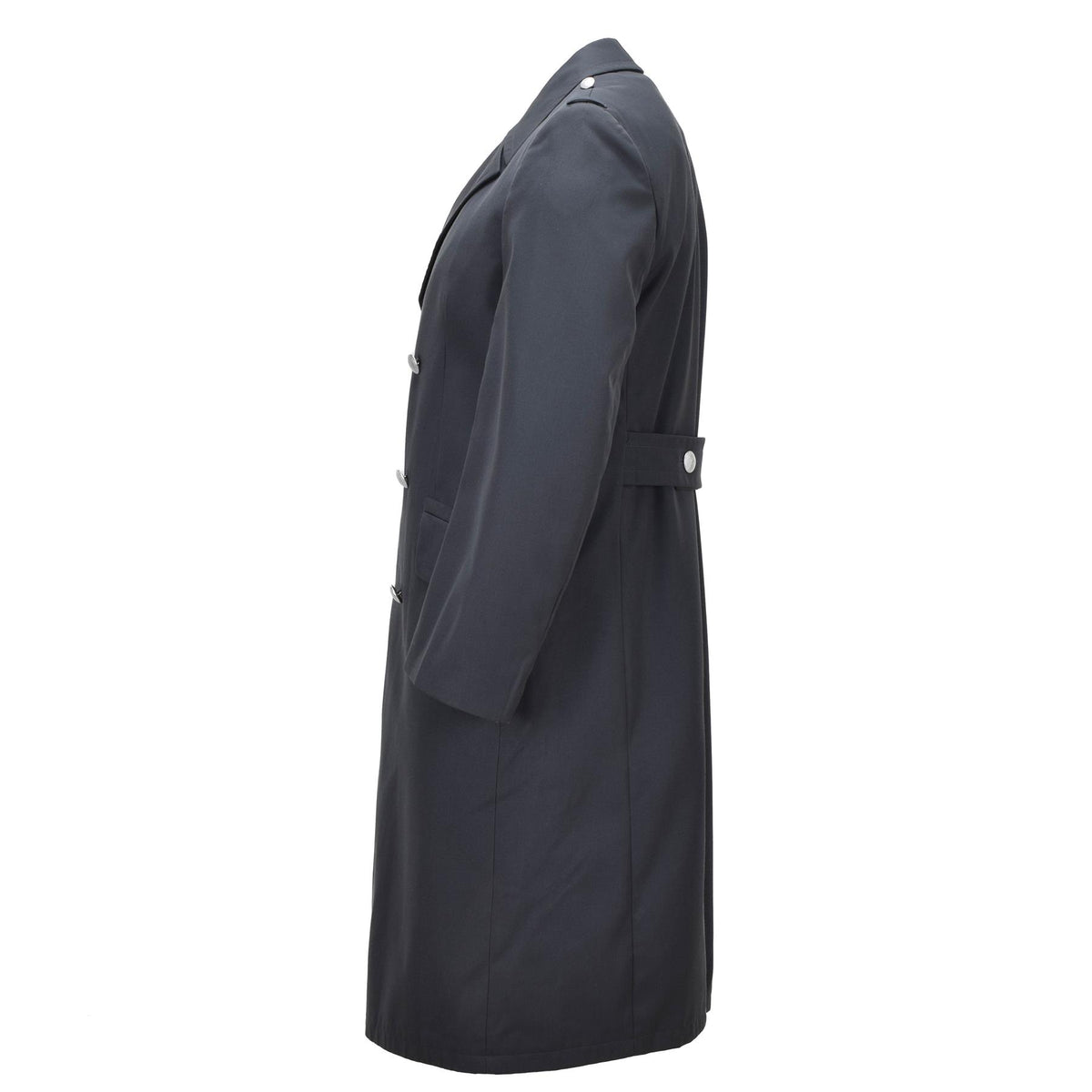 Manteau long à double boutonnage militaire original de la Bundeswehr allemande gris