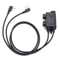 Earmor Dual PTT Adapter Kenwood Baofeng 2 Pin Wired Tactical Headset Schwarz