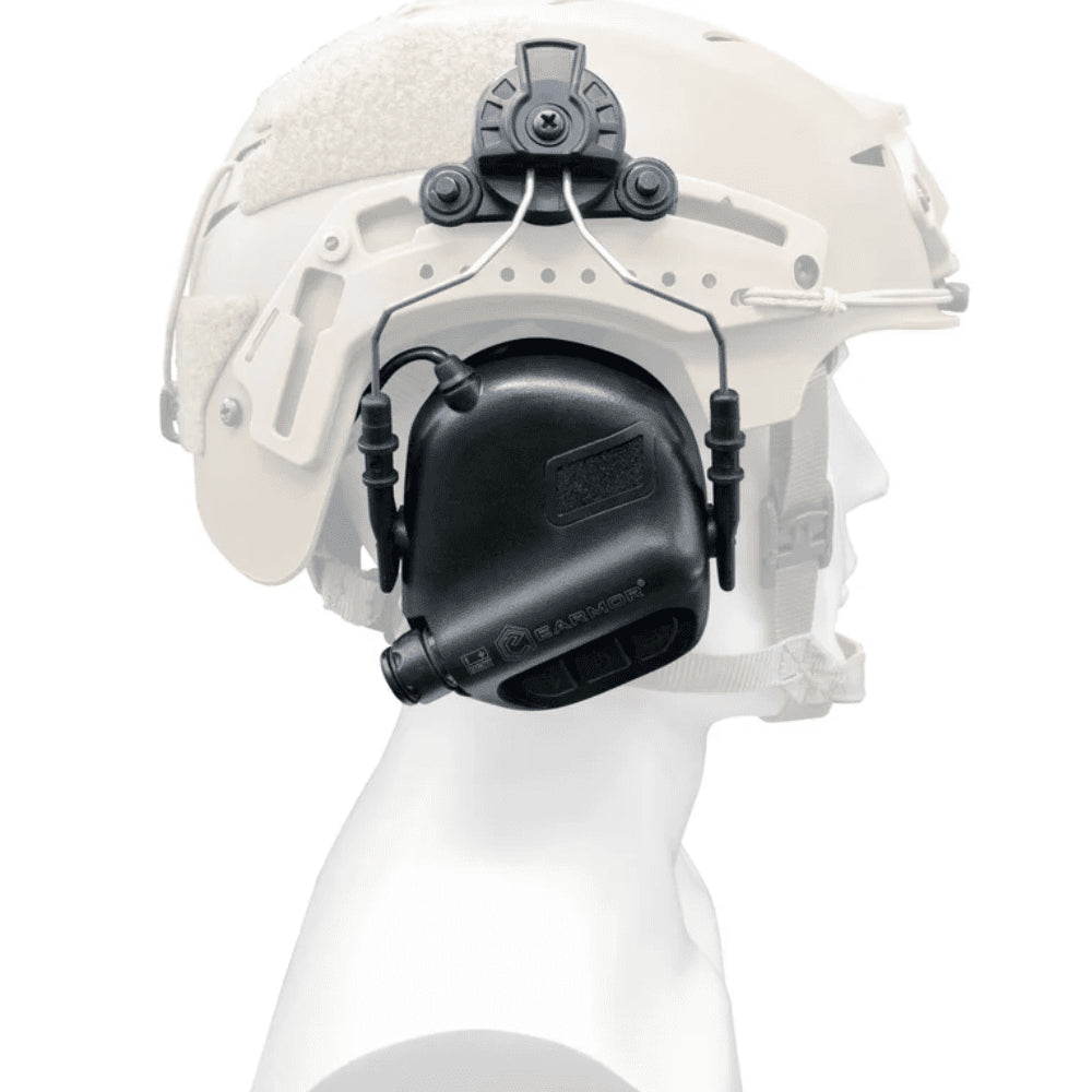 EARMOR M12 EXFIL Helmet Rail Adapter Hearing Protector Mount Black