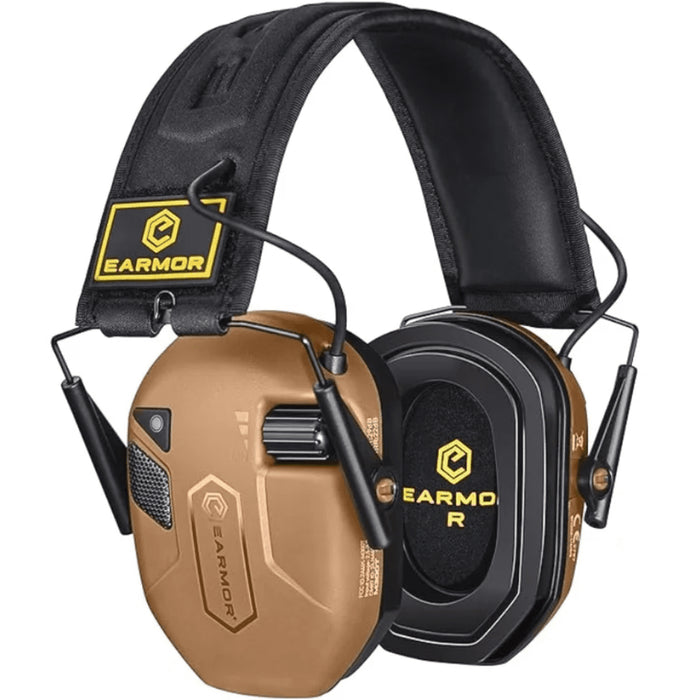 EARMOR M300T Electronic Hearing Protector Bluetooth 22dB NRR Coyote Brown - GoMilitar