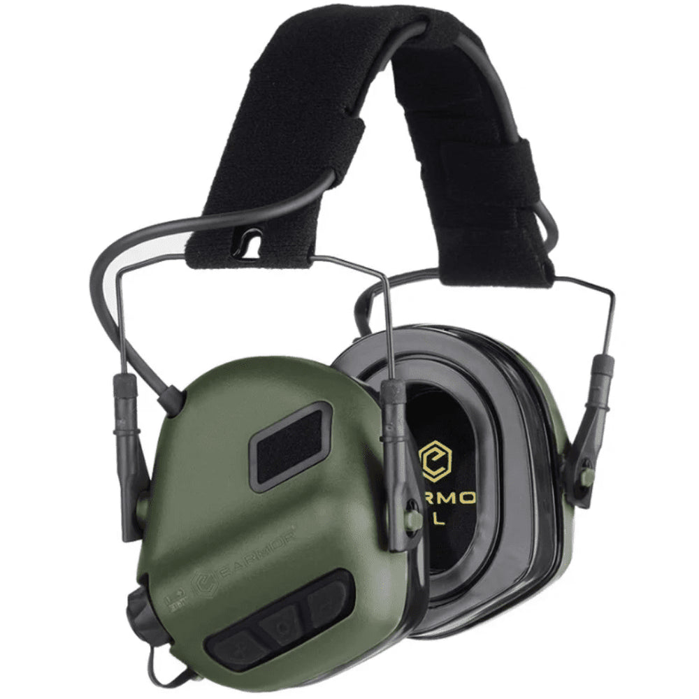 Cuffie antirumore elettroniche EARMOR M31 Plus Protezione uditiva Fogliame Verde