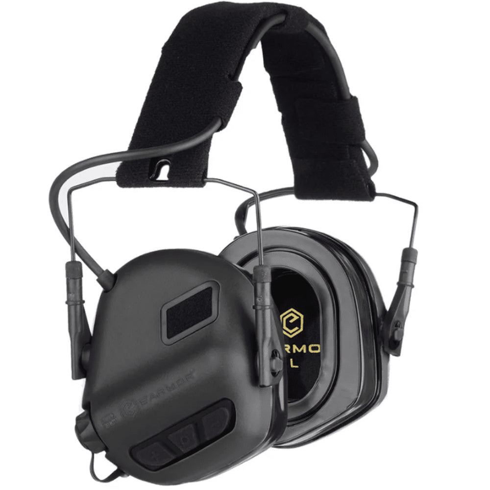 Cuffie antirumore elettroniche EARMOR M31 Plus tattiche per esterni nere