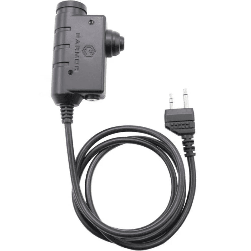 Earmor M51-MID Adaptateur PTT Casque radio Midland Équipement tactique filaire Noir