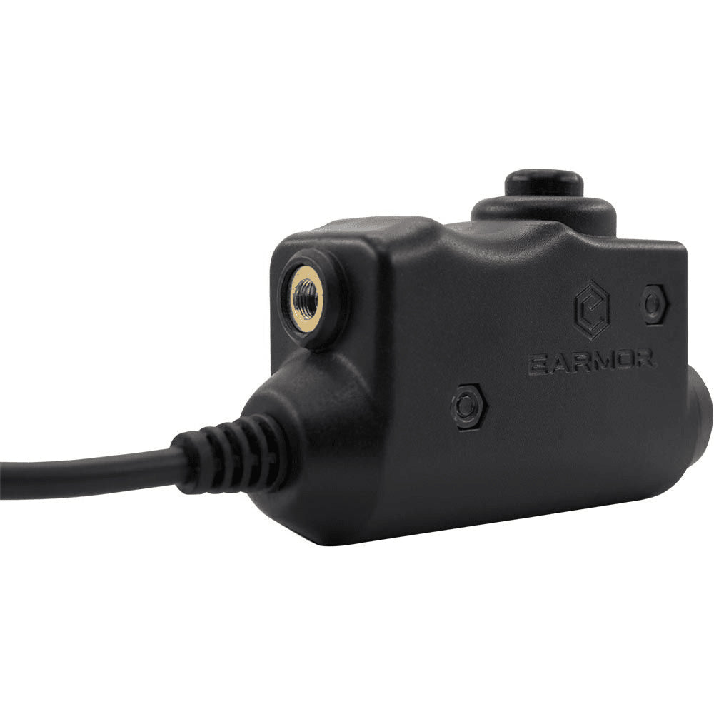 Earmor M51-MID Adaptateur PTT Casque radio Midland Équipement tactique filaire Noir