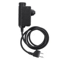 Earmor M52 PTT-Adapter Midland 2-poliges kabelgebundenes taktisches Headset-Kabel Schwarz