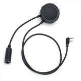 Adattatore EARMOR M55 PTT Kenwood Baofeng Adattatore per auricolare radio a 2 pin nero