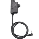 Earmor PTT Adaptateur Motorola 1 Broche Radio Casque Filaire Tactique Noir
