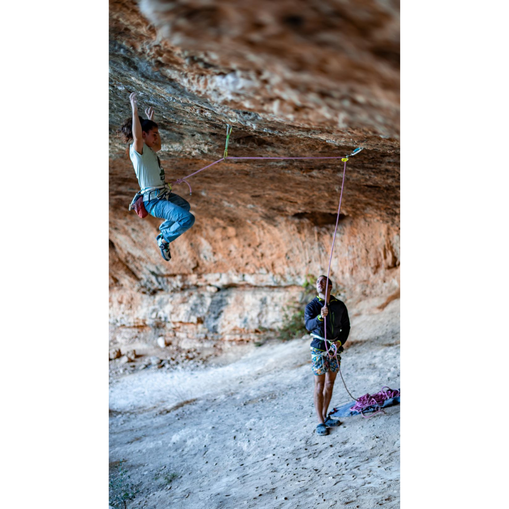 Edelrid Ohmega Assistente al freno da arrampicata con puleggia 8,6–10,5 mm Rope Oasis