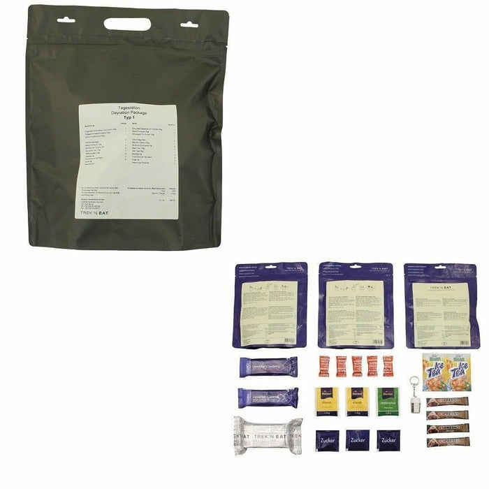 Notfall-Armee-Überlebensnahrung 1 Tag 24-Stunden-Ration Militärmahlzeit Lebensmittelvorbereiter MRE (TYP4) - GoMilitar