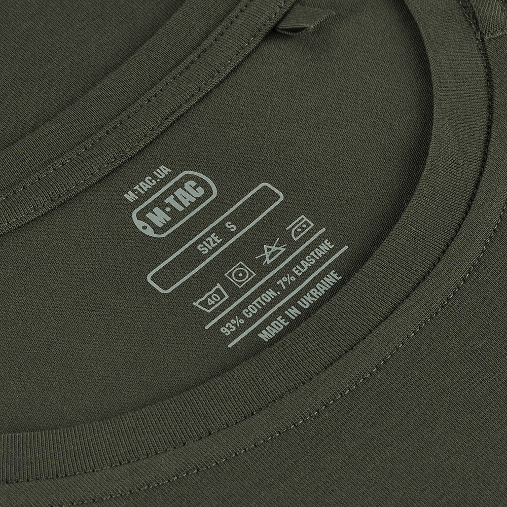 M-Tac 93/7 Sommer-T-Shirt mit bequemer Passform, leichte Stretch-Baumwolle, Armeeoliv